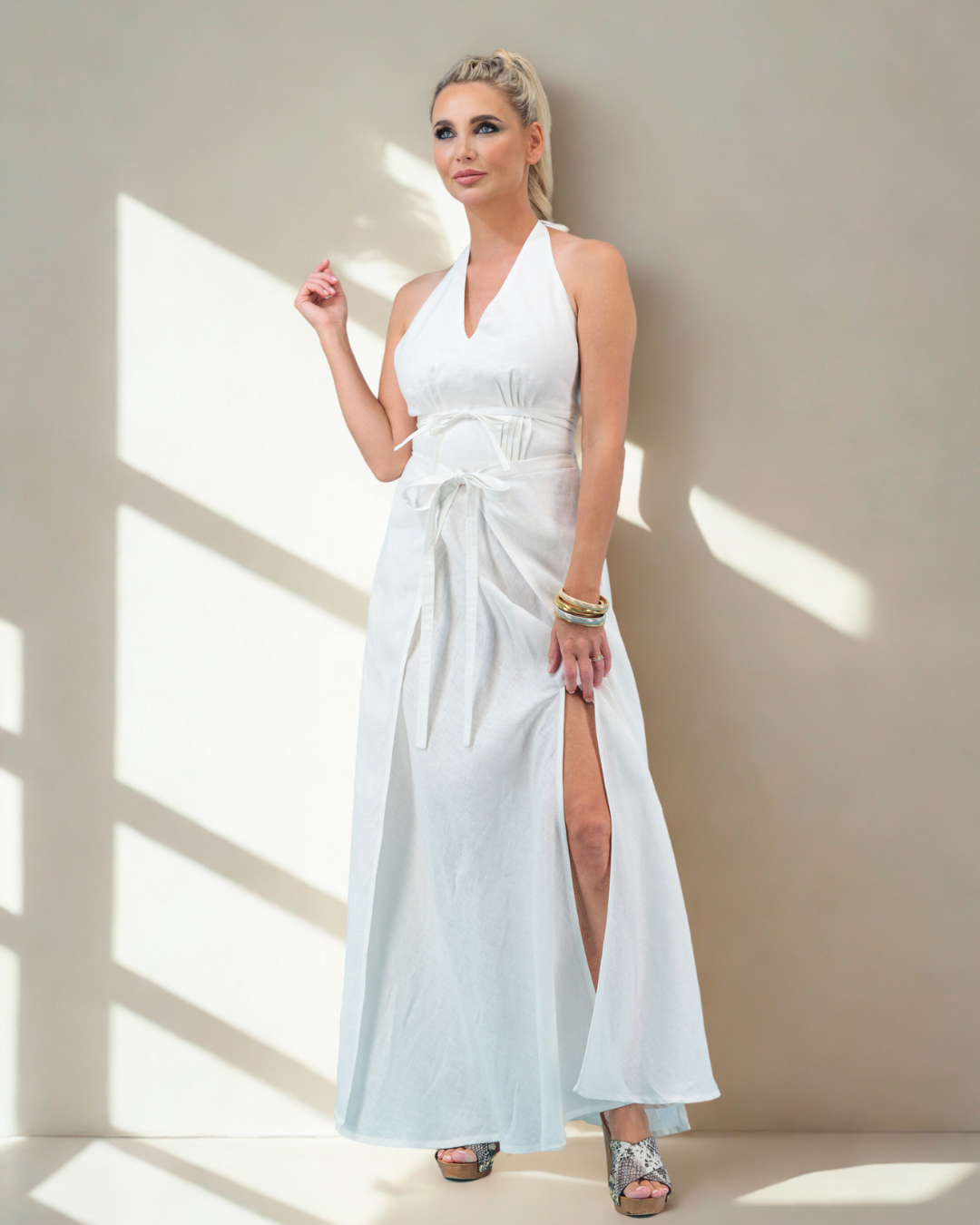 The Cleo Dress, White