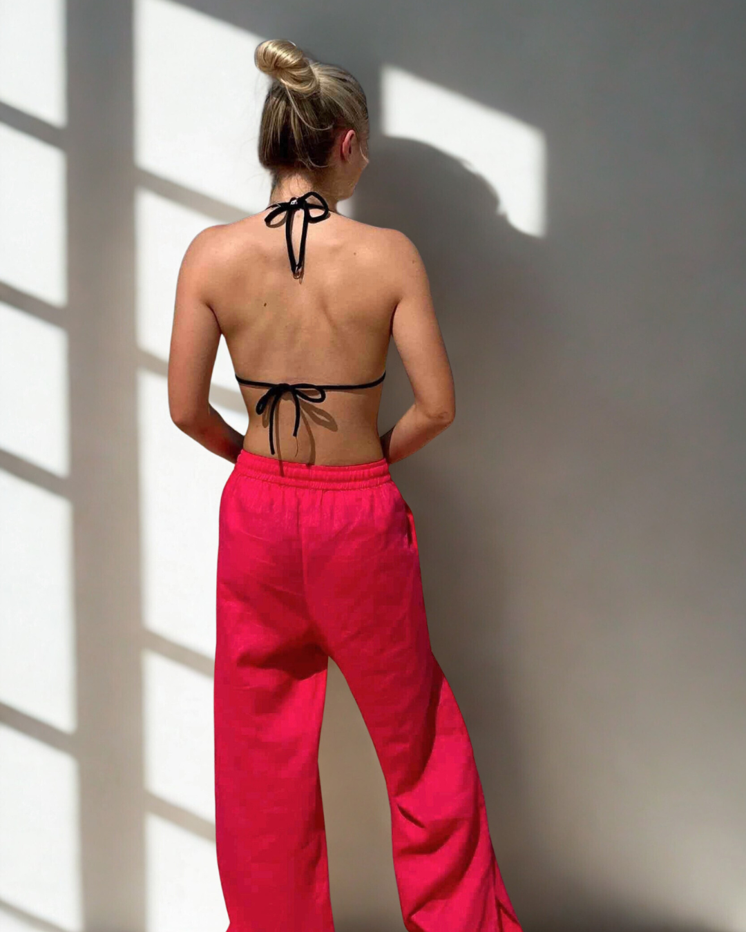 Simone Linen Trousers - Hot Pink
